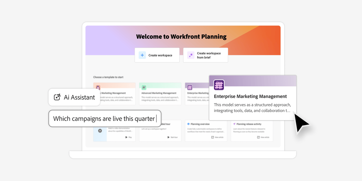 Adobe Workfront design project management dashboard