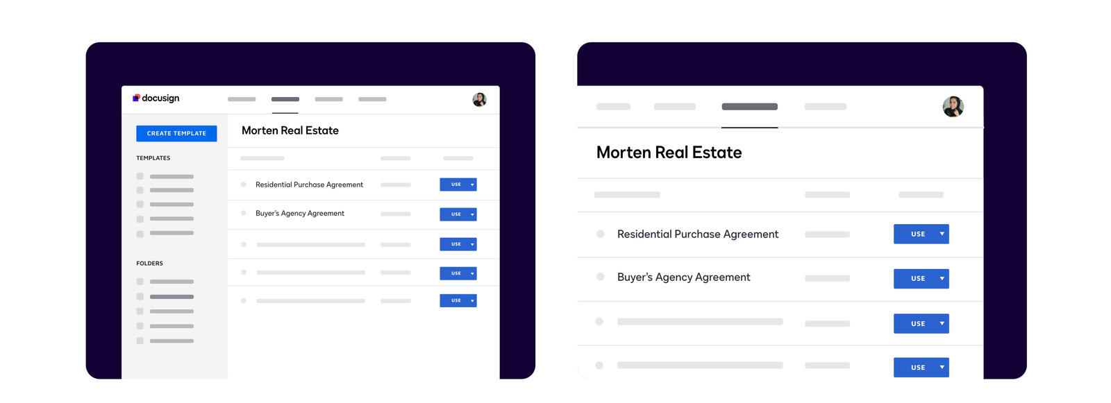 Docusign Rooms for Real Estate transaction room dashboard